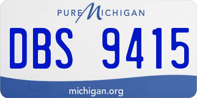 MI license plate DBS9415