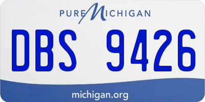 MI license plate DBS9426