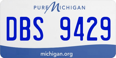 MI license plate DBS9429