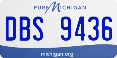 MI license plate DBS9436