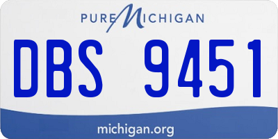 MI license plate DBS9451