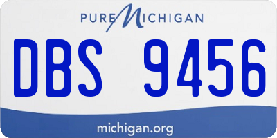 MI license plate DBS9456