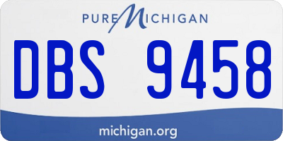 MI license plate DBS9458