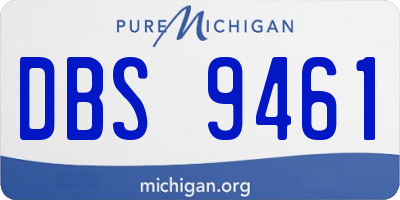 MI license plate DBS9461