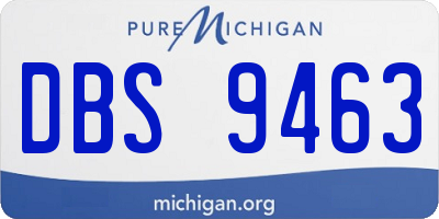 MI license plate DBS9463