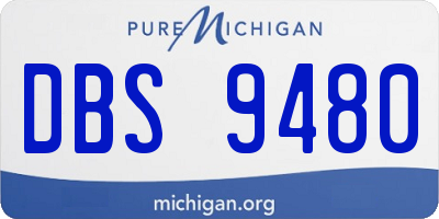 MI license plate DBS9480