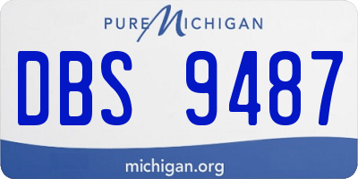MI license plate DBS9487