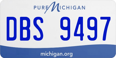 MI license plate DBS9497
