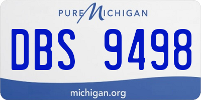 MI license plate DBS9498
