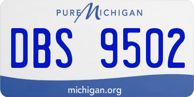 MI license plate DBS9502