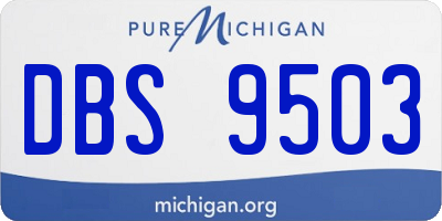 MI license plate DBS9503