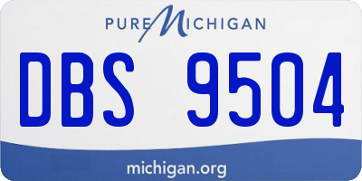 MI license plate DBS9504