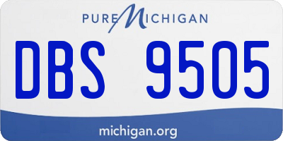 MI license plate DBS9505