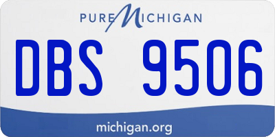 MI license plate DBS9506