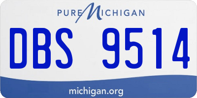 MI license plate DBS9514