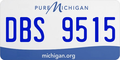 MI license plate DBS9515
