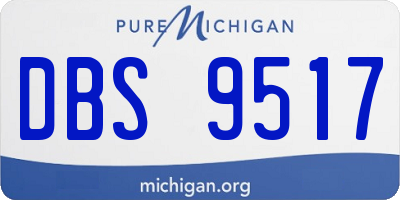MI license plate DBS9517