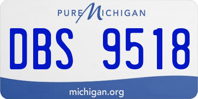 MI license plate DBS9518