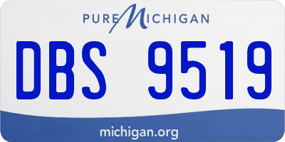 MI license plate DBS9519
