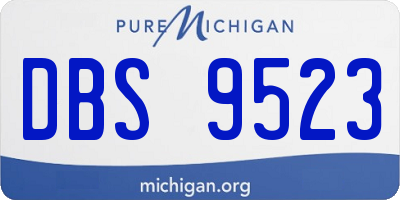 MI license plate DBS9523