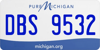 MI license plate DBS9532