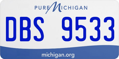 MI license plate DBS9533