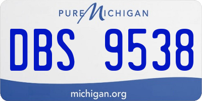 MI license plate DBS9538