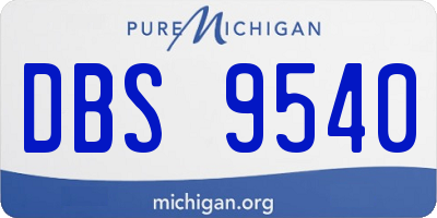MI license plate DBS9540
