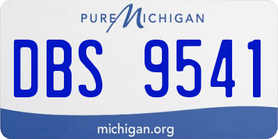 MI license plate DBS9541