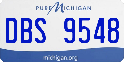 MI license plate DBS9548