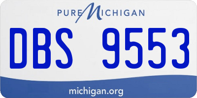 MI license plate DBS9553