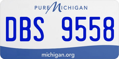 MI license plate DBS9558