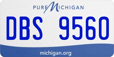 MI license plate DBS9560