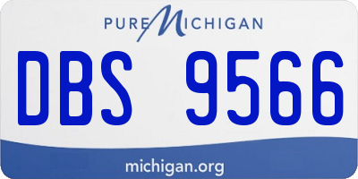MI license plate DBS9566