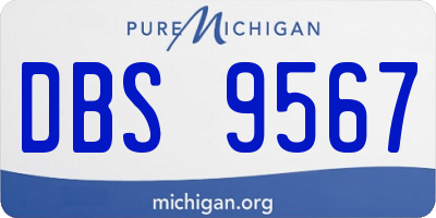 MI license plate DBS9567