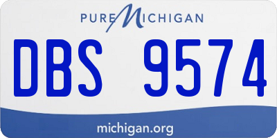 MI license plate DBS9574