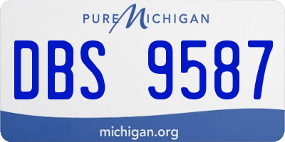 MI license plate DBS9587