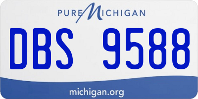 MI license plate DBS9588