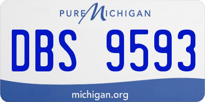MI license plate DBS9593