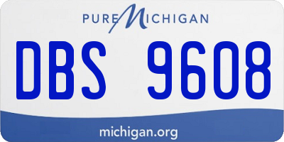 MI license plate DBS9608