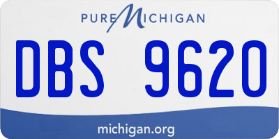 MI license plate DBS9620