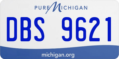 MI license plate DBS9621