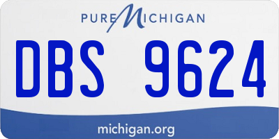 MI license plate DBS9624