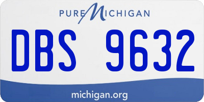 MI license plate DBS9632