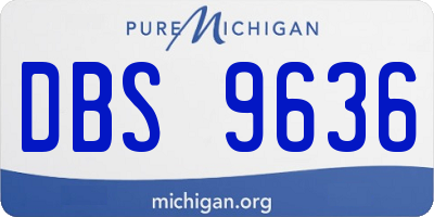 MI license plate DBS9636
