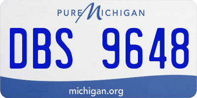 MI license plate DBS9648