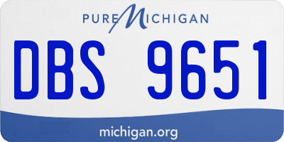 MI license plate DBS9651