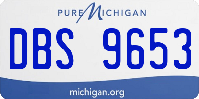 MI license plate DBS9653