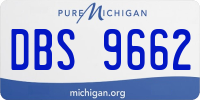 MI license plate DBS9662
