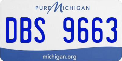 MI license plate DBS9663